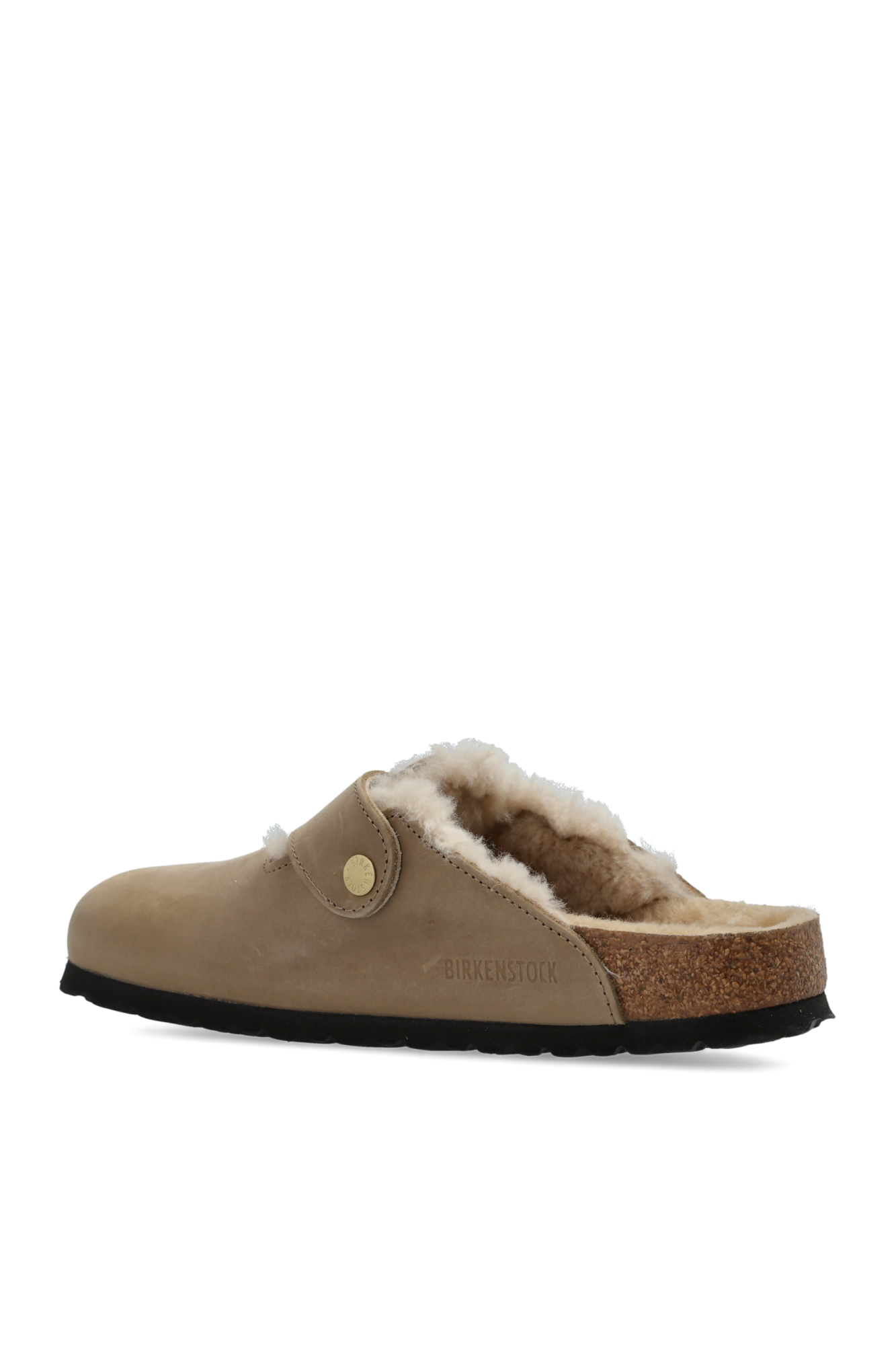 Birkenstock Boston Big Buckle Shearling Slides | Women's | Vitkac